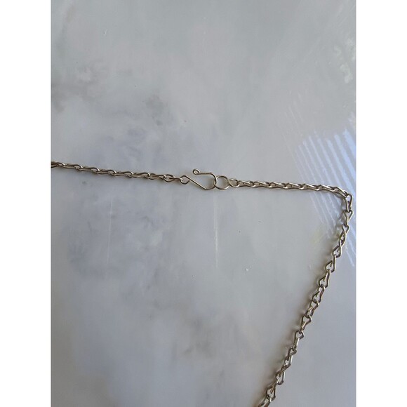 Vintage Hand-Made Peruvian Wire-Work Necklace, Orange Jasper - Picture 3 of 8